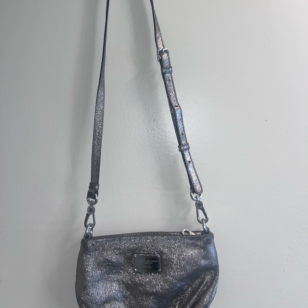 Marc Jacobs Metallic Pewter Crossbody Bag